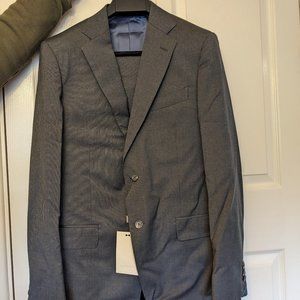 REDA 1865 - PureWool Super 110's - Napoli Dark Grey Striped Single Breasted Suit